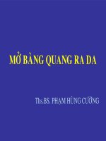 MỞ BÀNG QUANG RA DA, THS.BS.PHẠM HÙNG CƯỜNG