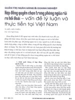 Hợp đồng quyền chọn trong phòng ngừa rủi ro hối đoái   vấn đề lý luận và thực tiễn tại việt nam 