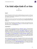 Các khái niệm kinh tế cơ bản 