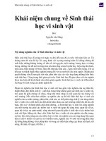 Khái niệm chung về sinh thái học vi sinh vật 