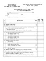Phiếu đánh giá rèn luyện của HSSV hệ chính quy tập trung   đh kinh tế kỹ thuật công nghiệp 
