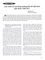 Các nhân tố của tăng trưởng kinh tế việt nam giai đoạn 1986   2011 