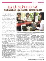 Hạ lãi suất cho vay   tín hiệu tích cực trên thị trường tiền tệ 