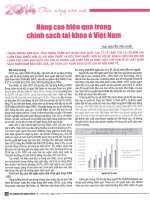 Nâng cao hiệu quả trong chính sách tài khóa ở việt nam 