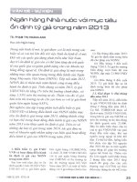 Ngân hàng nhà nước với mục tiêu ổn định tỷ giá trong năm 2013 