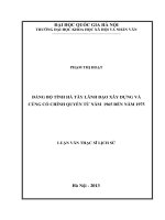 Đảng bộ tỉnh xây dựng lãnh đạo xây dựng và củng cố chính quyền 1965  1975 