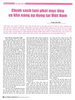 Chính sách lạm phát mục tiêu và khả năng áp dụng tại việt nam 