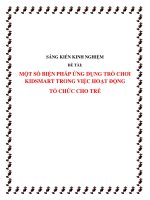 skkn-Một số biện pháp ứng dụng trò chơi Kidsmart trong việc hoạt động tổ chức cho trẻ