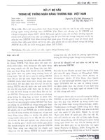 Xử lý nợ xấu trong hệ thống ngân hàng thương mại việt nam 