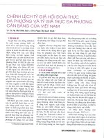 Chênh lệch tỷ giá hối đoái thực đa phương và tỷ giá thực đa phương cân bằng của việt nam 
