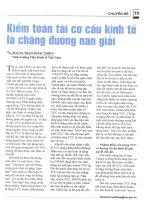 Kiểm toán tái cơ cấu kinh tế là chặng đường nan giải 