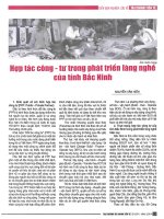 Hợp tác công   tư trong phát triển làng nghề của tỉnh bắc ninh 