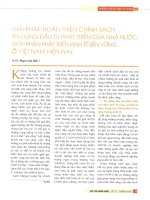 Giải pháp hoàn thiện chính sách tín dụng đầu tư phát triển của nhà nước, góp phần phát triển kinh tế bền vững ở việt nam hiện nay 