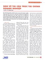 Bàn về tái cấu trúc tài chính doanh nghiệp 