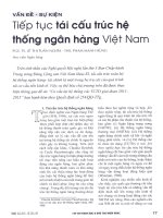 Tiếp tục tái cấu trúc hệ thống ngân hàng việt nam 