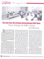 Tái cấu trúc thị trường chứng khoán việt nam   thực trạng và triển vọng 