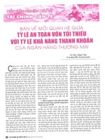 Bàn về mối quan hệ giữa tỷ lệ an toàn vốn tối thiểu với tỷ lệ khả năng thanh khoản của ngân hàng thương mại 