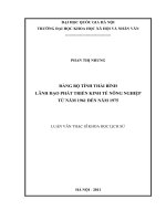 Đảng bộ tỉnh thái bình lãnh đạo  phát triển kinh tế nông nghiệp  tu nam 1961 den nam 1975 