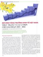 Mô hình tăng trưởng kinh tế việt nam thực trạng và lựa chọn cho giai đoạn 2011   2016 