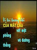 Vị trí tương đối của mặt cầu với mặt phẳng