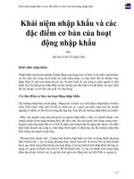 Khái niệm nhập khẩu và các đặc điểm cơ bản của hoạt động nhập khẩu 