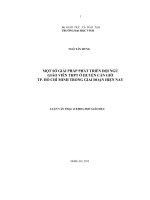 Một số giải pháp phát triển đội ngũ giáo viên trung học phố thông ở huyện cần giờ, TP  hồ chí minh trong giai đoạn hiện nay 