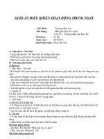 Giáo án điểu khiển lớp mẫu giáo nhỡ