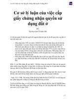 Cơ sở lý luận của việc cấp giấy chứng nhận quyền sử dụng đất ở 