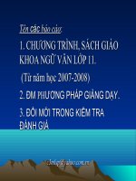 Tập huấn đổi mới chương trình SGK ngữ văn