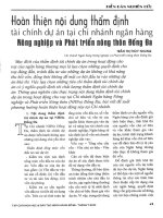 Hoàn thiện nội dung thẩm định tài chính dự án tại chi nhánh ngân hàng nông nghiệp và phát triển nông thôn đống đa 