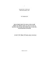 ột số biện pháp úng dụng CNTT trong công tác quản lý ỏ các trường trung học phố thông quận thủ đức, TP hồ chí minh 