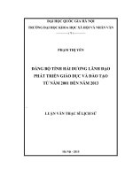 Đảng bộ tỉnh hải dương lãnh đạo phát triển giáo dục và đào tạo từ nam 2001 den nam 2013 pdf 