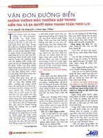 Vận đơn đường biển   những vướng mắc thường gặp trong kiểm tra và ra quyết định thanh toán theo l c 