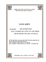 SKKN một số BIỆN PHÁP NÂNG CAO HIỆU QUẢ CÔNG tác CHỦ NHIỆM lớp ở TRƯỜNG TIỂU học võ THỊ sáu 