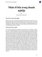 Nhân tố bên trong doanh nghiệp 