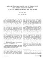 Giải pháp đẩy nhanh chuyển dịch cơ cấu lao động nông nghiệp, nông thôn nước ta trong quá trình công nghiệp hóa, hiện đại hóa 