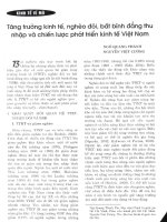 Tăng trưởng kinh tế, nghèo đói, bất bình đẳng thu nhập và phát triển kinh tế việt nam 