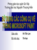 Sử dụng các công cụ vẽ hình trong microsoft paint 