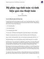 Độ phức tạp tính toán và tính hiệu quả của thuật toán (1) 