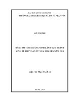 đảng bộ tỉnh quảng ninh lãnh đạo ngành kinh tế thủy sản tu nam 1996 den nam 2010 