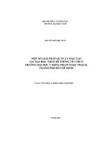 Một số giải pháp quản lý đào tạo sau đại học theo hệ thống tín chỉ ở trường đại học y khoa phạm ngọc thach, thành phố hồ chí minh 