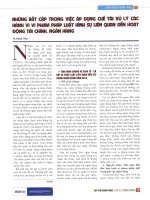 Những bất cập trong việc áp dụng chế tài xử lý các hành vi vi phạm pháp luật hình sự liên quan đến hoạt động tài chính, ngân hàn 