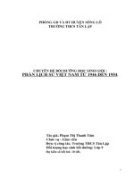 CHUYÊN ĐỀ BỒI DƯỠNG HỌC SINH GIỎI:  PHẦN LỊCH SỬ VIỆT NAM TỪ 1946 ĐẾN 1954