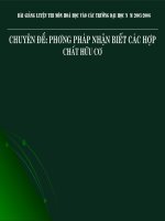 Phương pháp nhận biết các hợp chất hữu cơ 