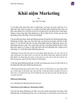 Khái niệm marketing 