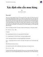 Xác định nhu cầu mua hàng 