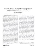 Phân phối lợi ích và chi phí trong chuỗi giá trị cá tra ở đồng bằng sông cửu long như thế nào 