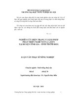 Nghiên cứu hiện trạng và giải pháp phát triển nghề nuôi cá biển tại huyện tĩnh gia   tỉnh thanh hoá 