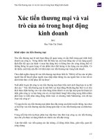 Xúc tiến thương mại và vai trò của nó trong hoạt động kinh doanh 