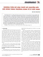 Những tiền đề cần thiết để chuyển đổi mô hình tăng trưởng kinh tế ở việt nam 